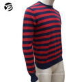 Autumn Winter Crew Neck knitted Pullover SUPIMA COTTON Stripe Men Sweater knitwear mens sweaters 2019